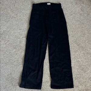Nicole Miller Midnight Linen Ankle Pants